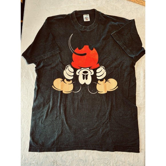 Mickey Mouse ×‎ Streetwear × Vintage Vintage Mickey Mouse 90's Single Stitch bl - Picture 1 of 5